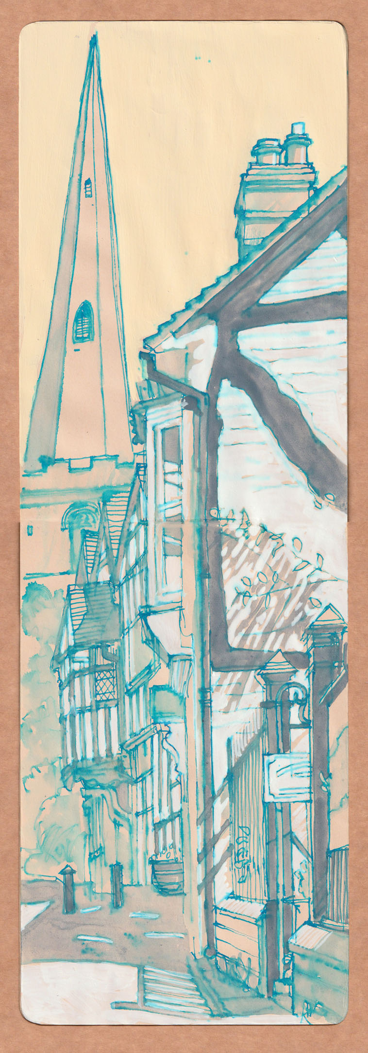 Sketching in sunny&nbsp;Ledbury