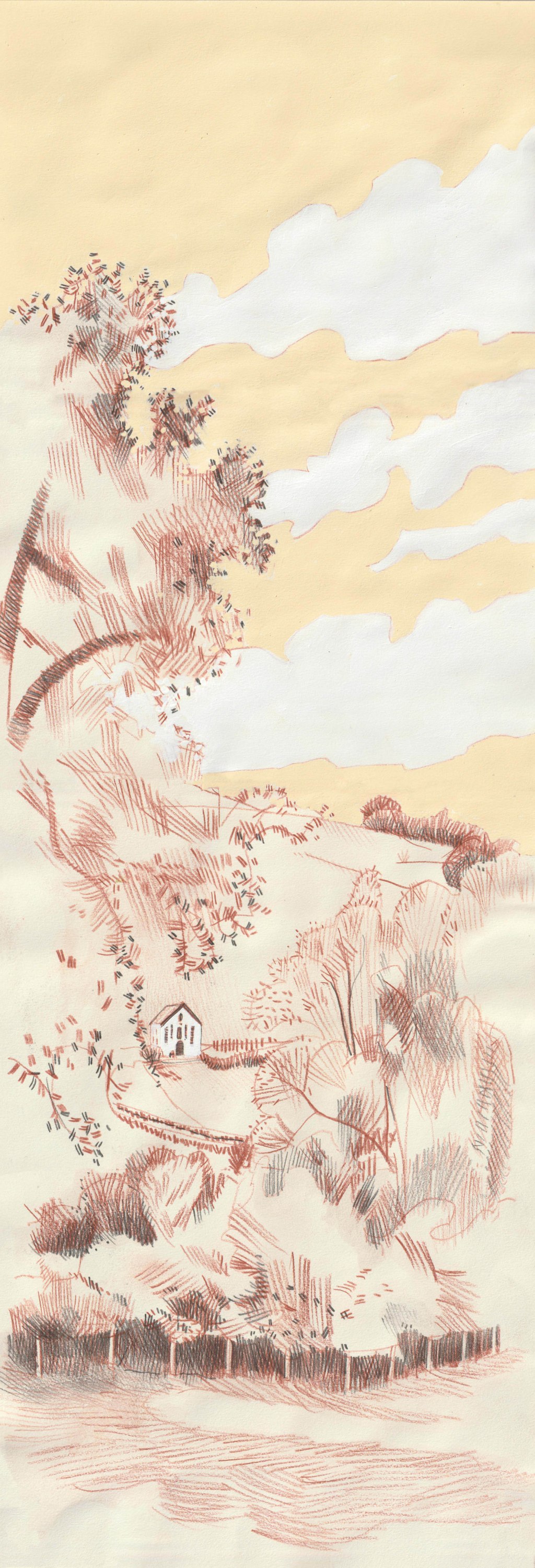 View of the Chapel through the&nbsp;trees…